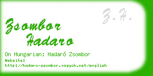 zsombor hadaro business card